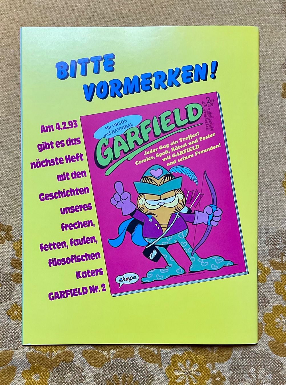 Fumetti: Garfield Heft Nr 1 von 1993 – Usato da Endingen venduto da nathan05 9