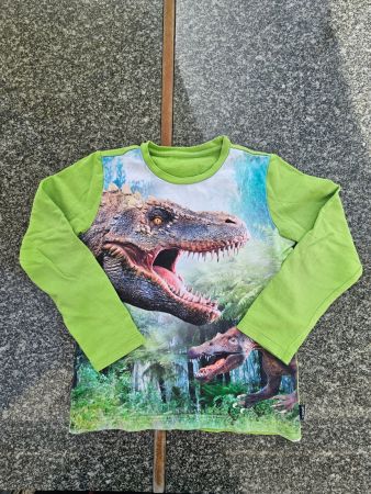 Pullover von JAKO-O,  Grösse 128/134, hellgrün mit Dino