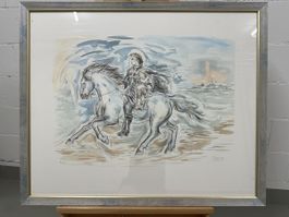 Simone Erni Malteser Reiter Pferd  Lithographie 91/120
