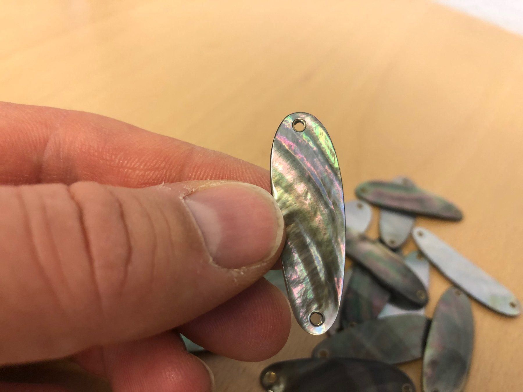 Köder: Perlmuttspange Black Pearl, ca. 40mm – Neu (gemäss Beschreibung) aus Arbon von Helmuth 1