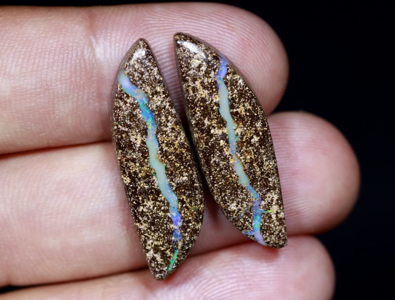 Pietre preziose: Australischer Boulder Opal Paar 27.00Cts – Nuovo (secondo la descrizione) da Bern venduto da Grindelwaldaus 2