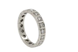 Vintage Alliance Ring 18 Brillanten 0.63ct 18K Gr. 57 *S4568
