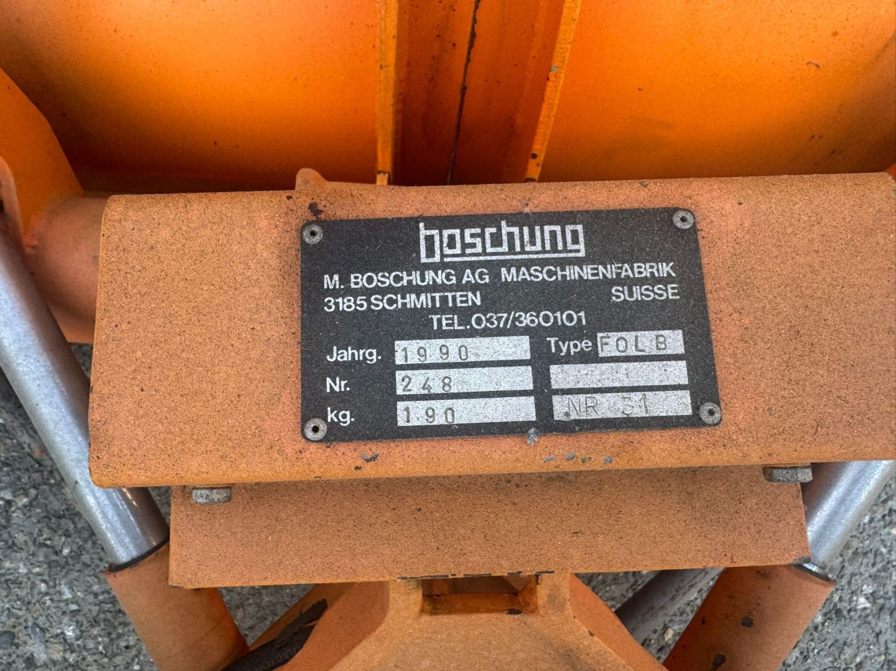 Boschung Sgombero neve: Schneepflug BOSCHUNG  248 – Usato da Sumiswald venduto da ForstCounty 4