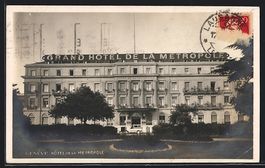 AK Geneve, Hotel de la Metropole, 1929