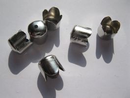 10 Endkappen, Cord Ends, Endstücke 8mm