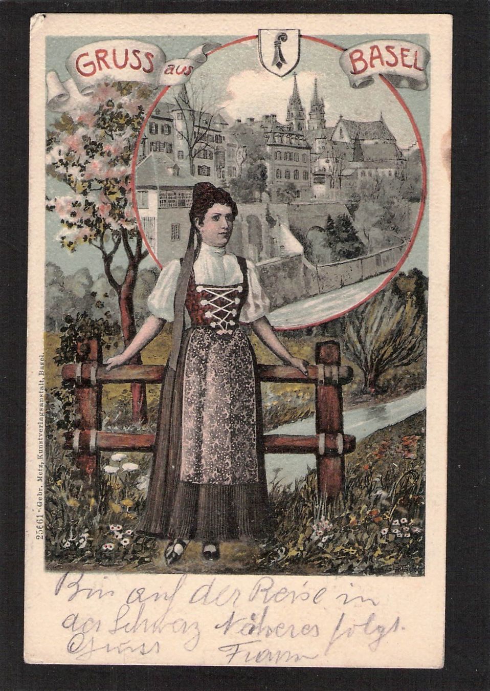 Ansichtskarten: #Gruss aus Basel , gel. 1905 – Gebraucht aus Reichenburg von Pipo-67