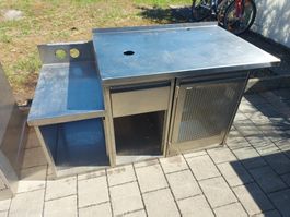 Edelstahl Gastro Küche 149  x 75 x H75 cm