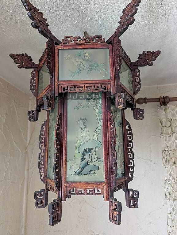 Lampade: 2 handbemalte chinesische Laternen – Usato da Brügg BE venduto da lari07