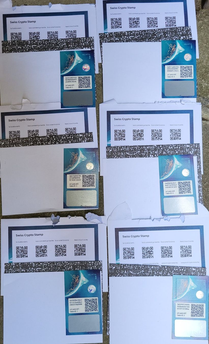 Alle Briefmarken: Swiss Crypto Stamp set: ID1 - ID6 – Neu (gemäss Beschreibung) aus Dino von ThomasFass