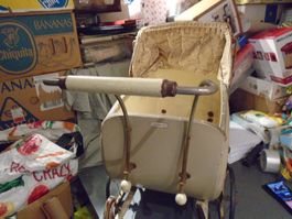 Kinderwagen, antik, Germany, beige