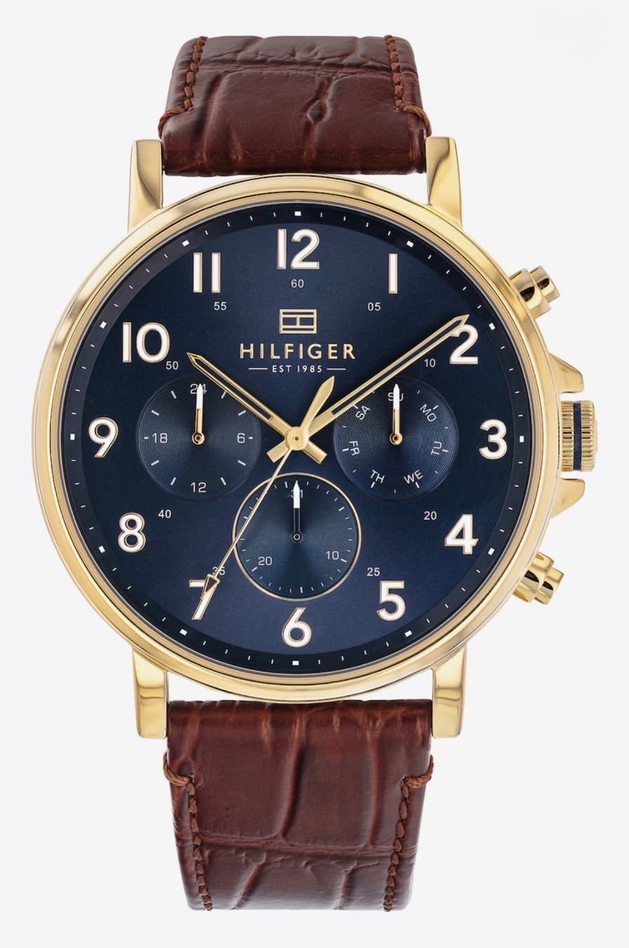Tommy Hilfiger Orologi: TOMMY HILFIGER Multifunktionsuhr 'Dressed Up' in Braun – Nuovo e nell'imballaggio originale da Oberaach venduto da Dandy2021