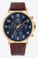 TOMMY HILFIGER Multifunktionsuhr 'Dressed Up' in Braun