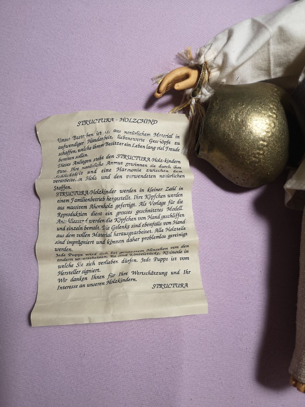 Puppen: STRUCTURA PUPPE SCHELLERURSLI 1988 – Neu (gemäss Beschreibung) aus MUEHLEBERG von Cocolinette 3