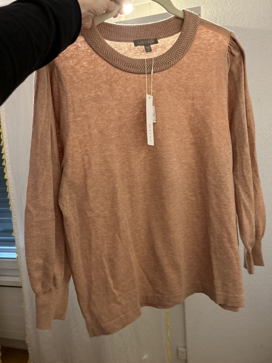 Pullover & Sweatshirts: LILLA P puff sleeve 3/4 sweater Rosa medium  NWT – Neu und originalverpackt aus Wädenswil von lucy-ethel