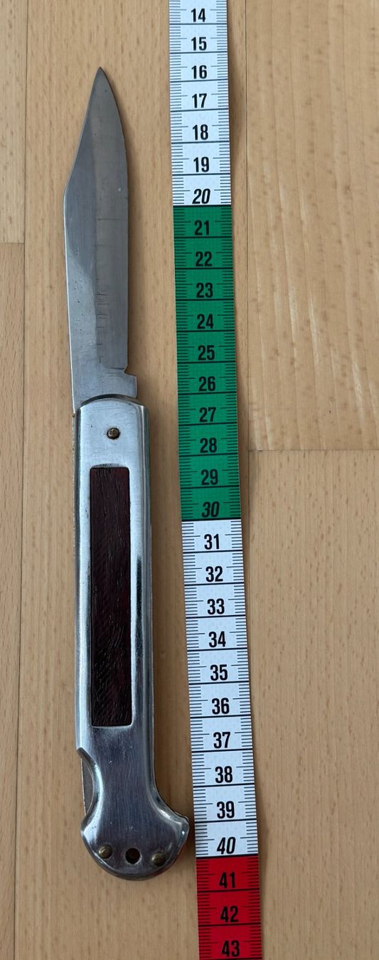 Taschenmesser: Robustes Klappmesser, Stahl, silbern, silver, pocket knife – Gebraucht aus Winterthur von YaV 1