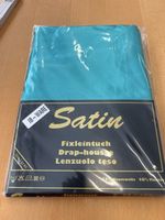 Fixleintuch Satin türkis 90x190cm,Neu & Originalverpackt