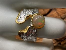 Super Design Opalring aus Sterlingsilber, Gr.56