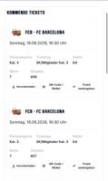 FCB-Barcelona Ticket Kat.3 Sektor G4 Reihe 7 18.06.2026