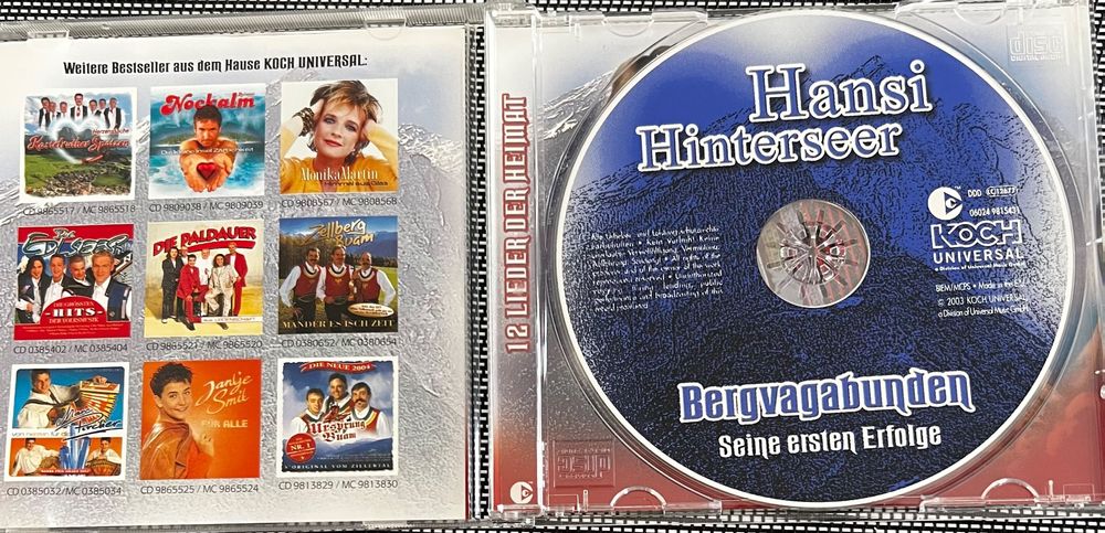 CD: Hansi Hinterseer, Bergvagabunden – Usato da Wuerenlos venduto da Zoechi 1
