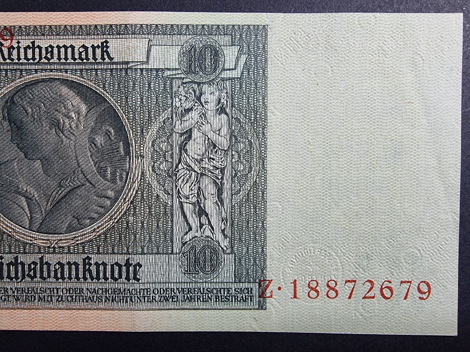 Banknoten: 10 Reichsmark , Sammlernote, guter Zustand. – Neu (gemäss Beschreibung) aus Neuenhof von tap_mxt6 5