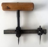 Zirkelschneider Rundzirkel Metall Holz Vintage Werkzeug alt