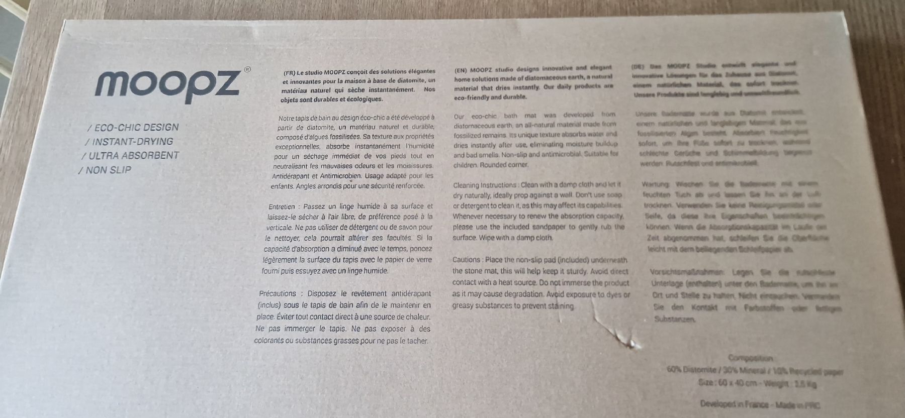 Tappetini fitness: Moopz tapis de bain en diatomite – Nuovo e nell'imballaggio originale da Münchenbuchsee venduto da capa2014 2