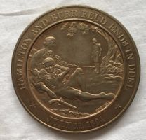 Medaille - USA - Hamilton and Burr Feud ends in Duel - 1804