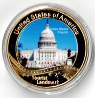 United States Capitol_Tourist Landmark_USA_Medaile in Kapsel