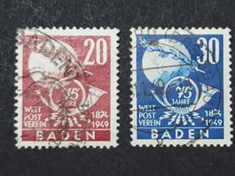 Franzö Zone Baden Mi-Nr. 56-57 Gestempelt