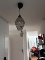 2xHängeleuchte Glas Rauchglas Birnenform guter Zustand
