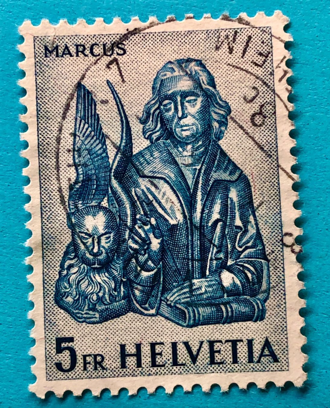 Tutti i francobolli: Nr.382 Evangelisten Markus Stempel     – Usato da Aarau venduto da Billa007