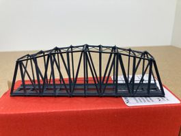 Hack Spur Z Bogenbrücke aus Metall eingleisig grau neu OVP