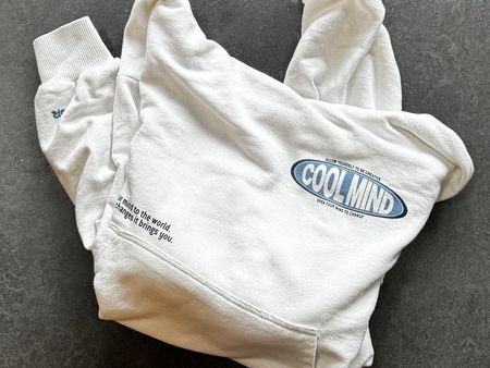 coooler Pulli Coolmind, weiss, mit Kapuze, Grösse S