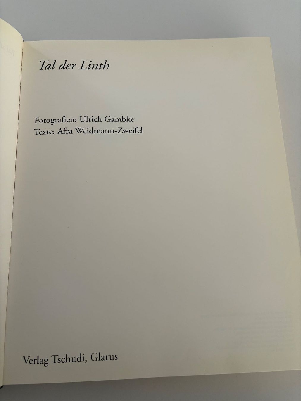Libri: Bildband: Tal der Linth / Verlag Tschudi, Glarus / 1993 – Usato da Zürich venduto da jimmy_12 1