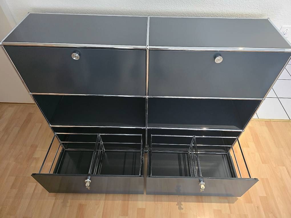 USM Scaffali: USM Haller 2x3 Sideboard/Regal in Anthrazit – Usato da Zwingen venduto da jac_x85f 2