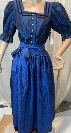 Wunderschönes Trachtenkleid Dirndl ISOLA AUSTRIA Blau GR. 36