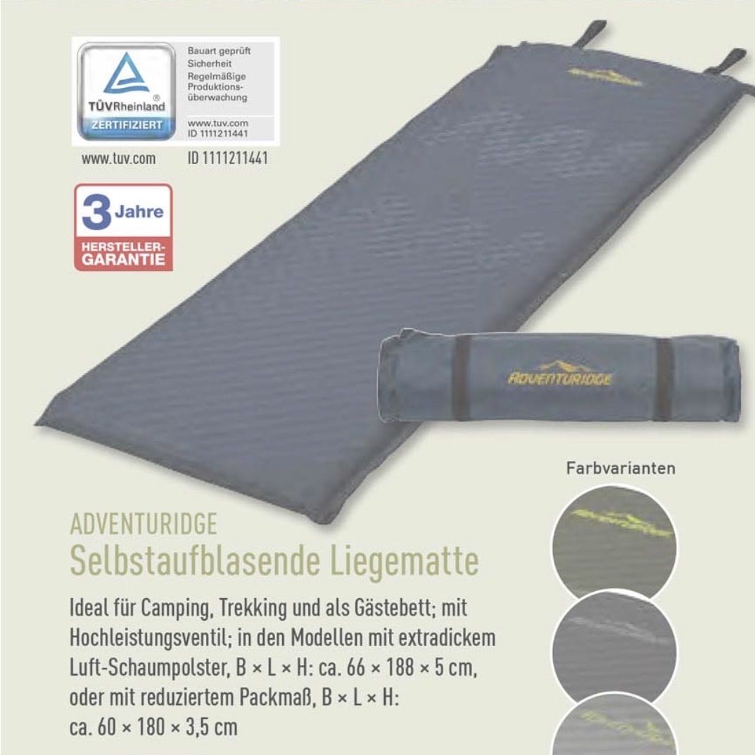 Tappetini fitness: selbstaufblasende Isomatte – Nuovo (secondo la descrizione) da Niederhasli venduto da secondhand10