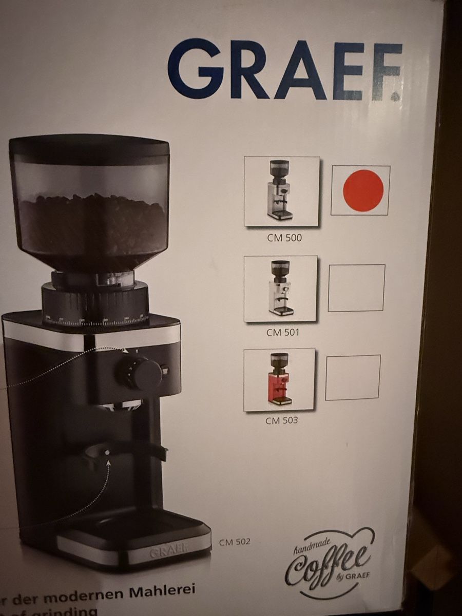Graef Küchengeräte: Moulin à café Graef CM 500 – Neu und originalverpackt aus Bevaix von code22