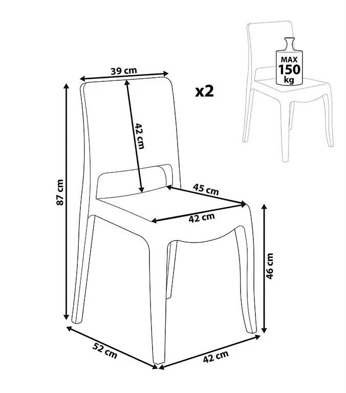 Tavoli: Glastisch 80cm & 2x Stuhl transparent – Usato da Schlieren venduto da nin_s7gg 3