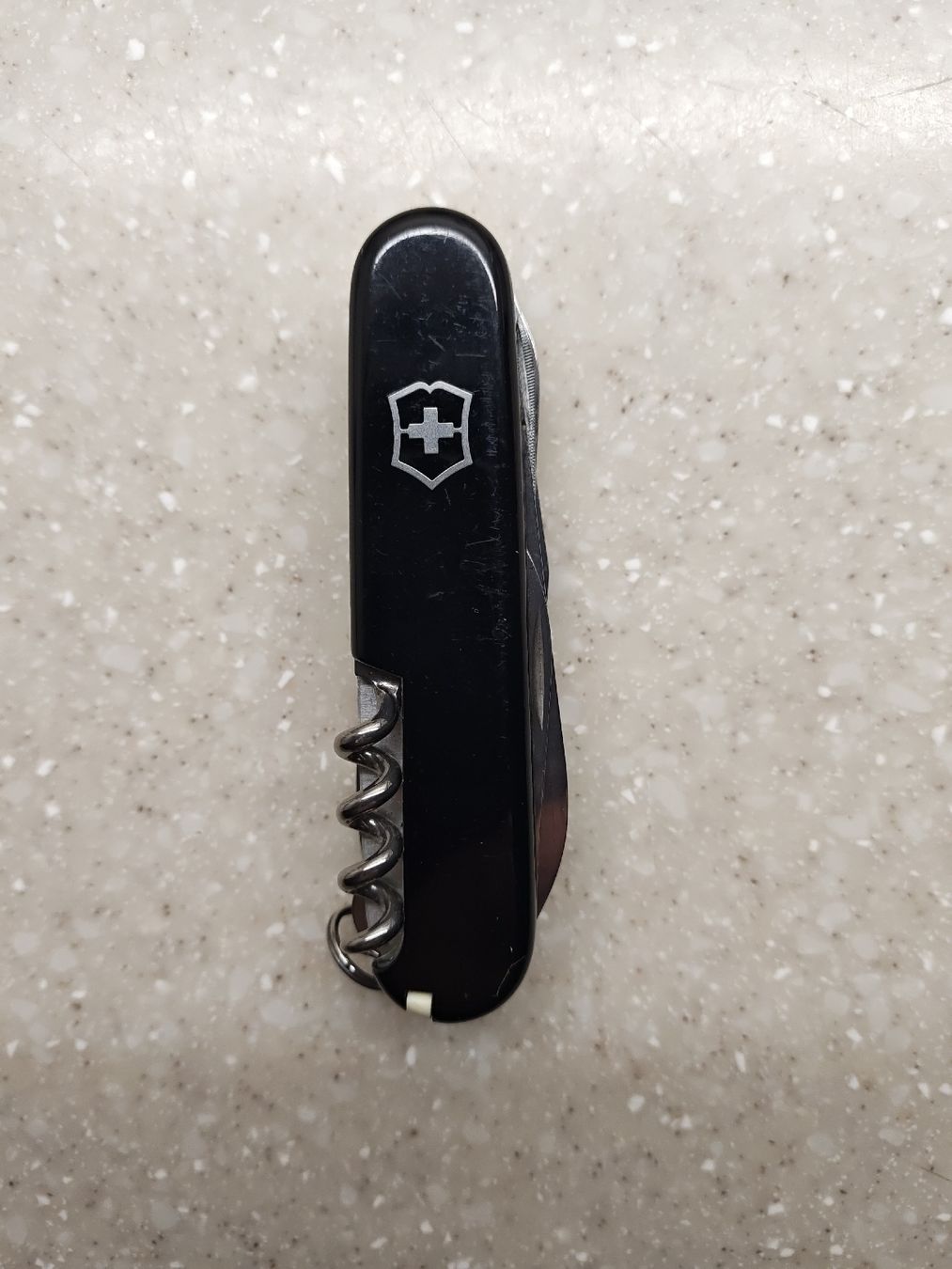 Victorinox Coltelli tascabile: Victorinox Sackmesser, schwarz, "Glencore" – Usato da Feldbach venduto da Gwaechshuus