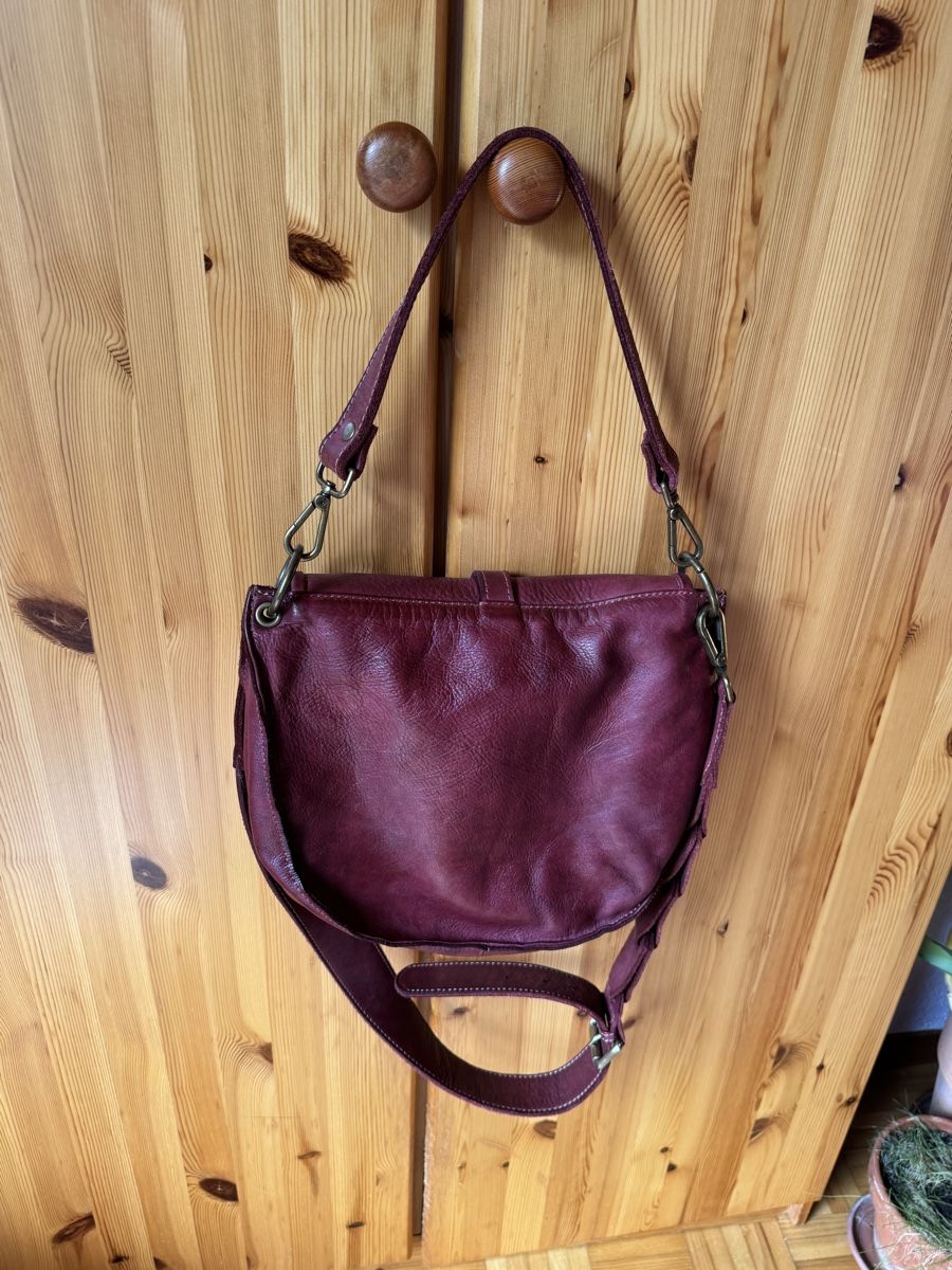Vera Pelle Borse da donna: Borsa a tracolla in pelle bordeaux – Usato da Naters venduto da mag_w7fg 1
