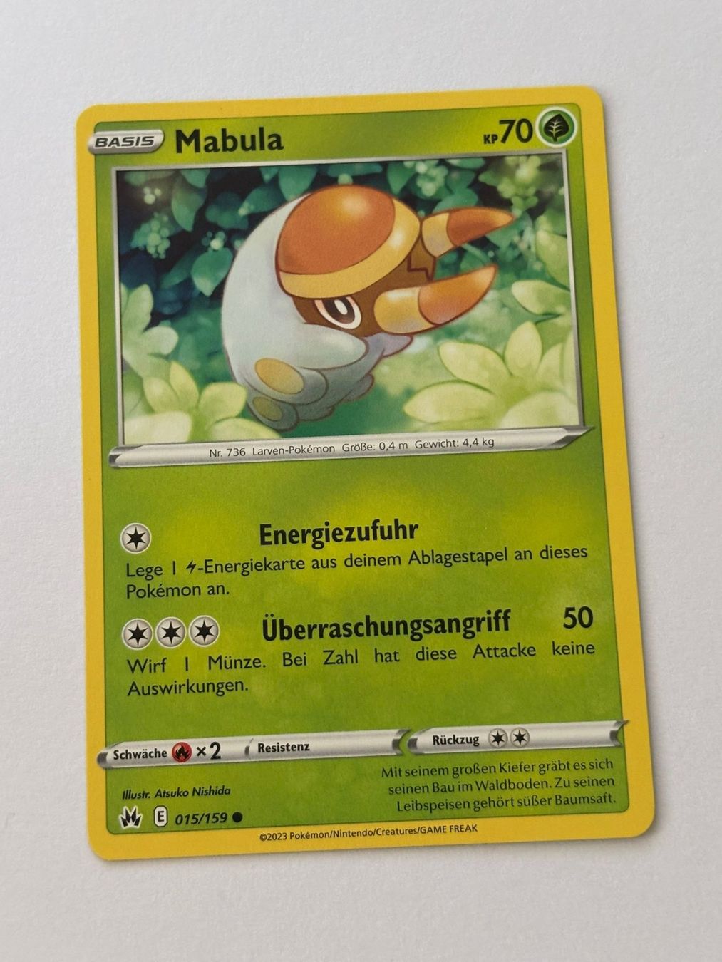 Pokémon Carte collezionabili: Pokemon-Karte Mabula 015/159 – Usato da Herisau venduto da Seyashop1