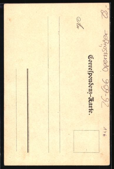 Cartoline postali: Handgemalt sign. A. Berner: Opernsänger – Usato da Berlin venduto da bartko-reher 1