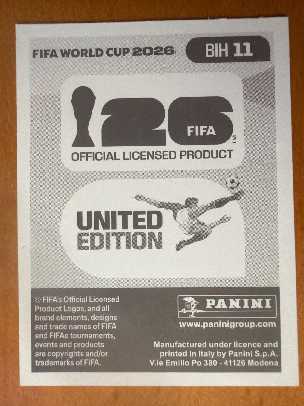 Panini Cartes à collectionner: Panini BIH11 – Neuf (Voir description) à Susten par Rechnun 1
