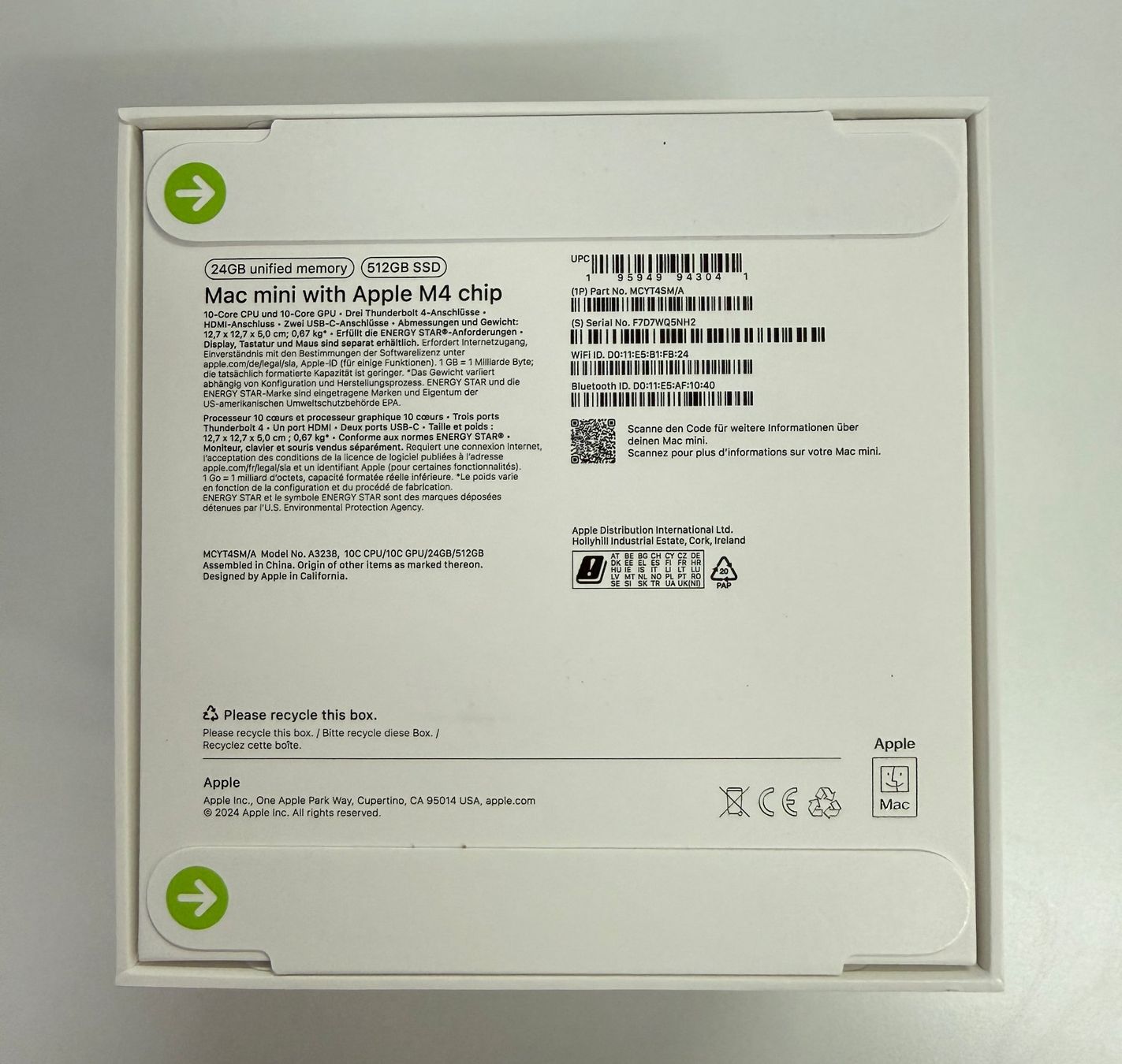 Apple PC: Mac Mini M4 24GB RAM 512GB SSD – Nuovo e nell'imballaggio originale da Basse-Nendaz venduto da maytainf 1