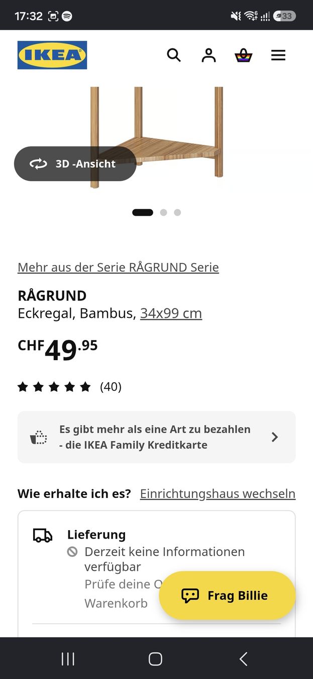 Scaffali: Ikea Eckregal Bambus 4 Fächer – Usato da Lausanne venduto da len_vc5x 3