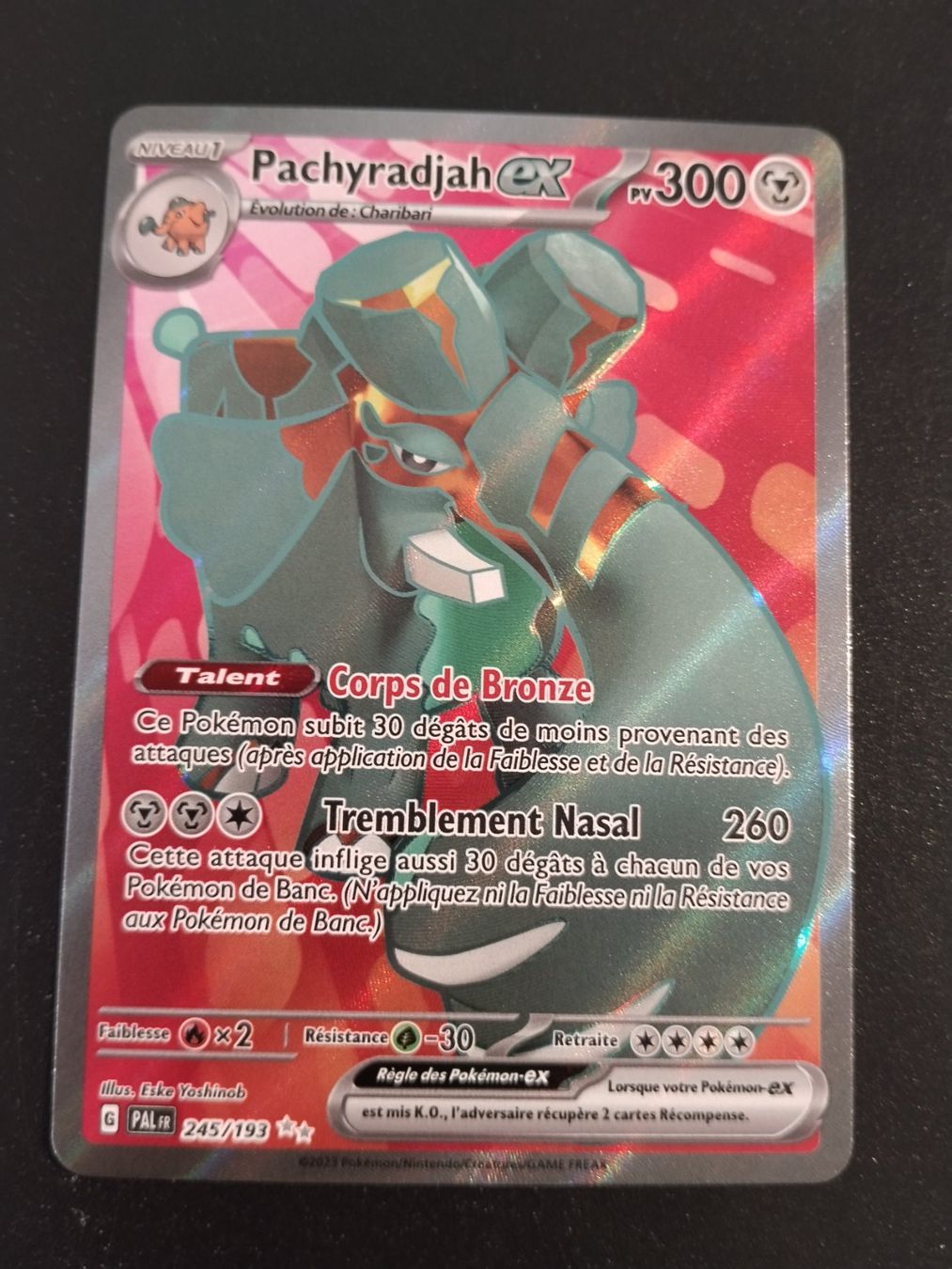 Pokémon Carte collezionabili: Pokémon Evolution à Paldea: Pachyradjah 245/193 FR – Usato da Palézieux-Village venduto da oufoux08