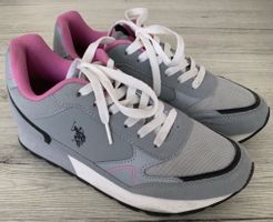 Sneakers U.S. Polo Assn. grau rosa Grösse 39 neuwertig