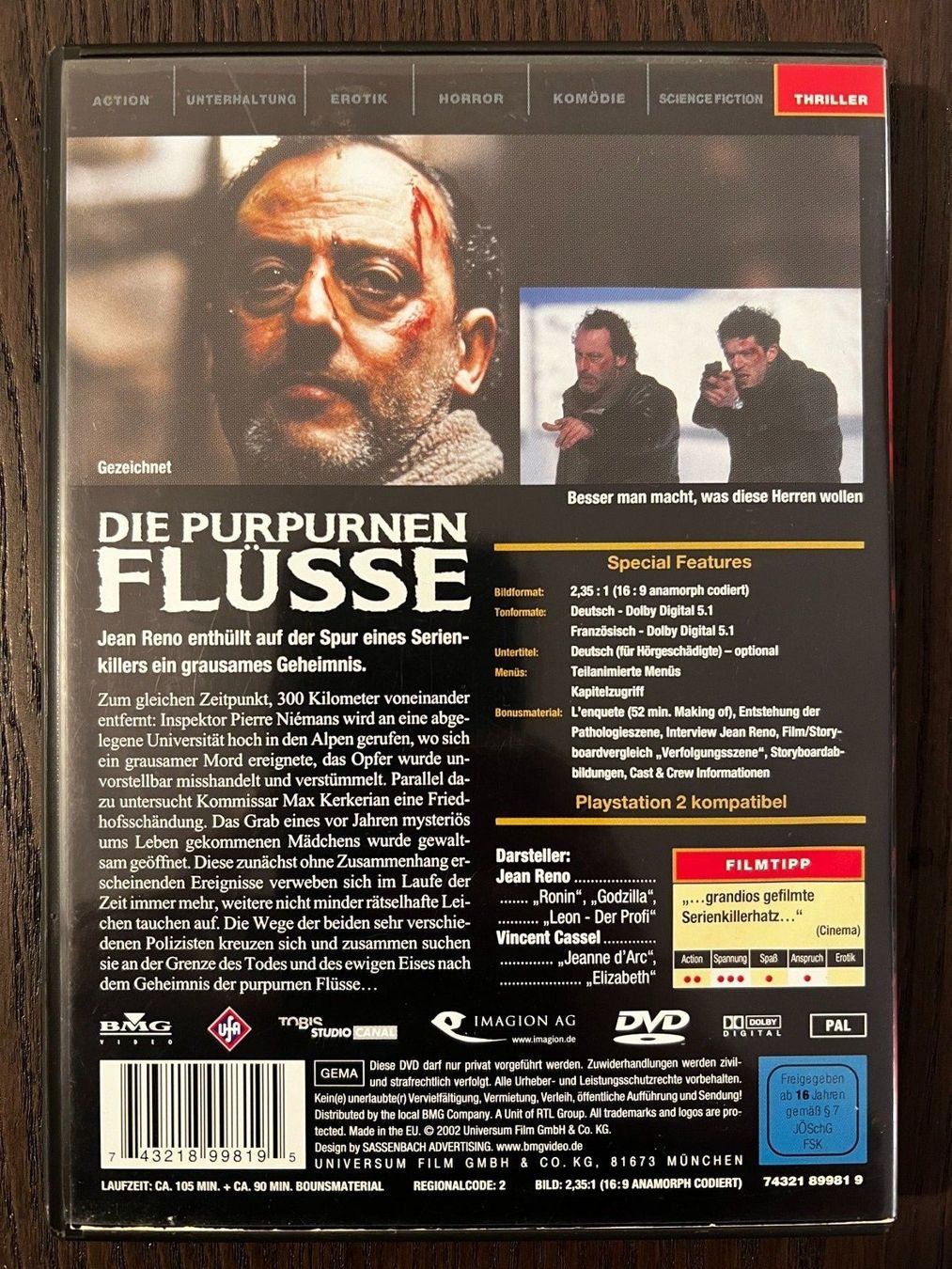 Tutti i DVDs: Die purpurnen Flüsse – Usato da Zürich venduto da FilmFreunde 1
