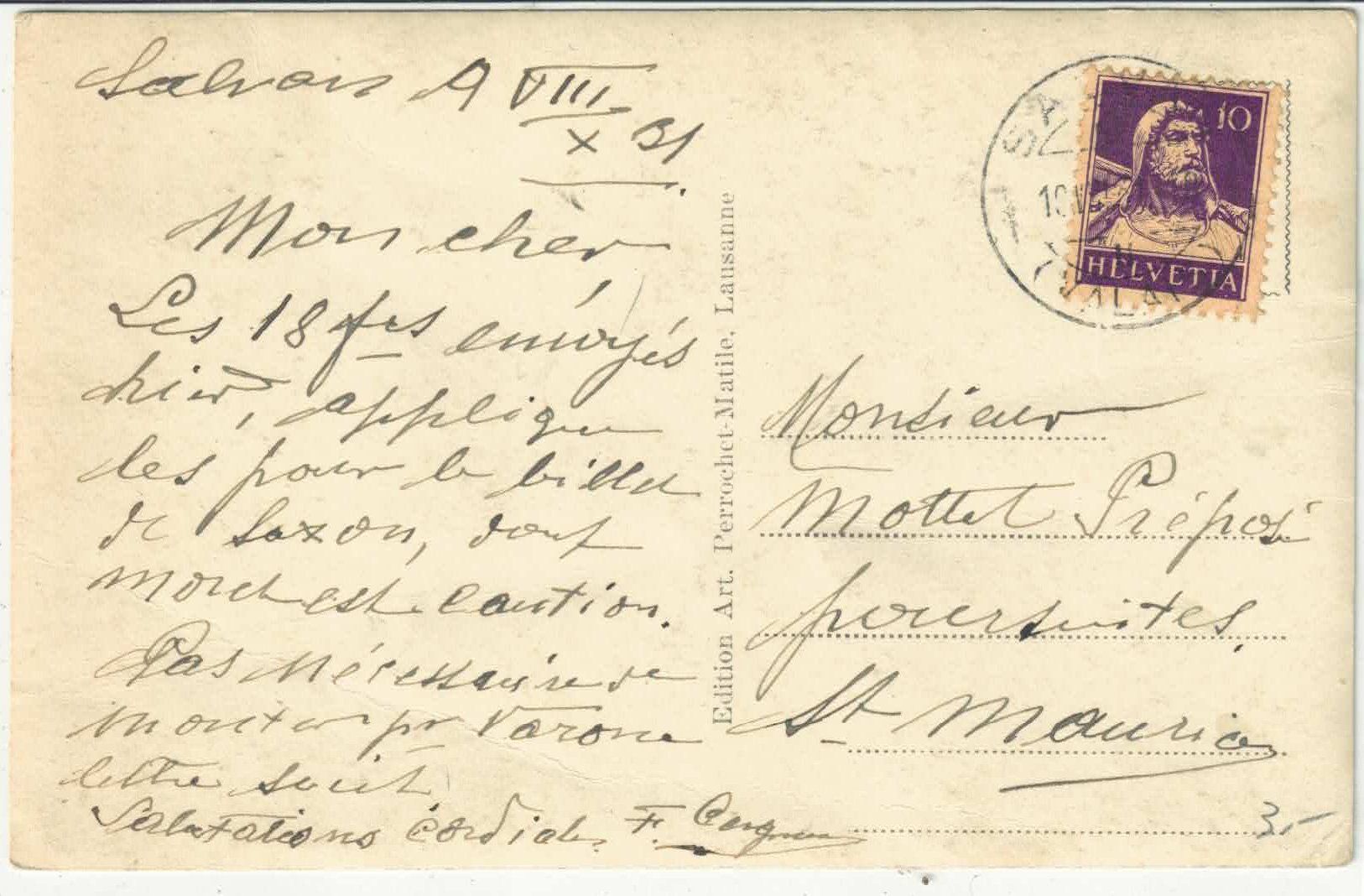 Cartoline postali: Barberine - l'Eau noire - animee – Usato da Ettingen venduto da Kartenplanet 1